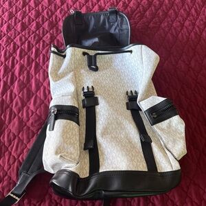 Stylish Black and White Micheal Kors Black Backpack